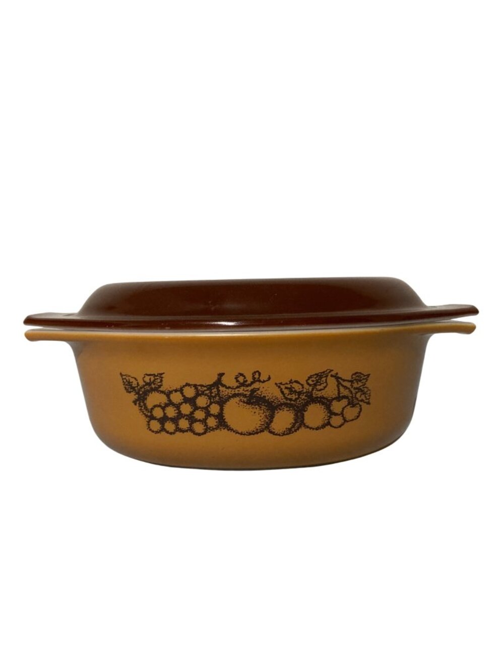 Vintage Pyrex 1.5-Quart Casserole Dish With Lid Autumn Harvest Pattern